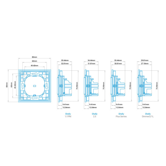 Shelly Wall Switch 4 - White